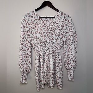 Boho Women's Floral Peplum Top